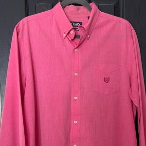 Chaps Easy Care Men's English Rose Button-Down Shirt large